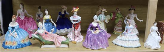 Fourteen Royal Doulton figures tallest 23cm